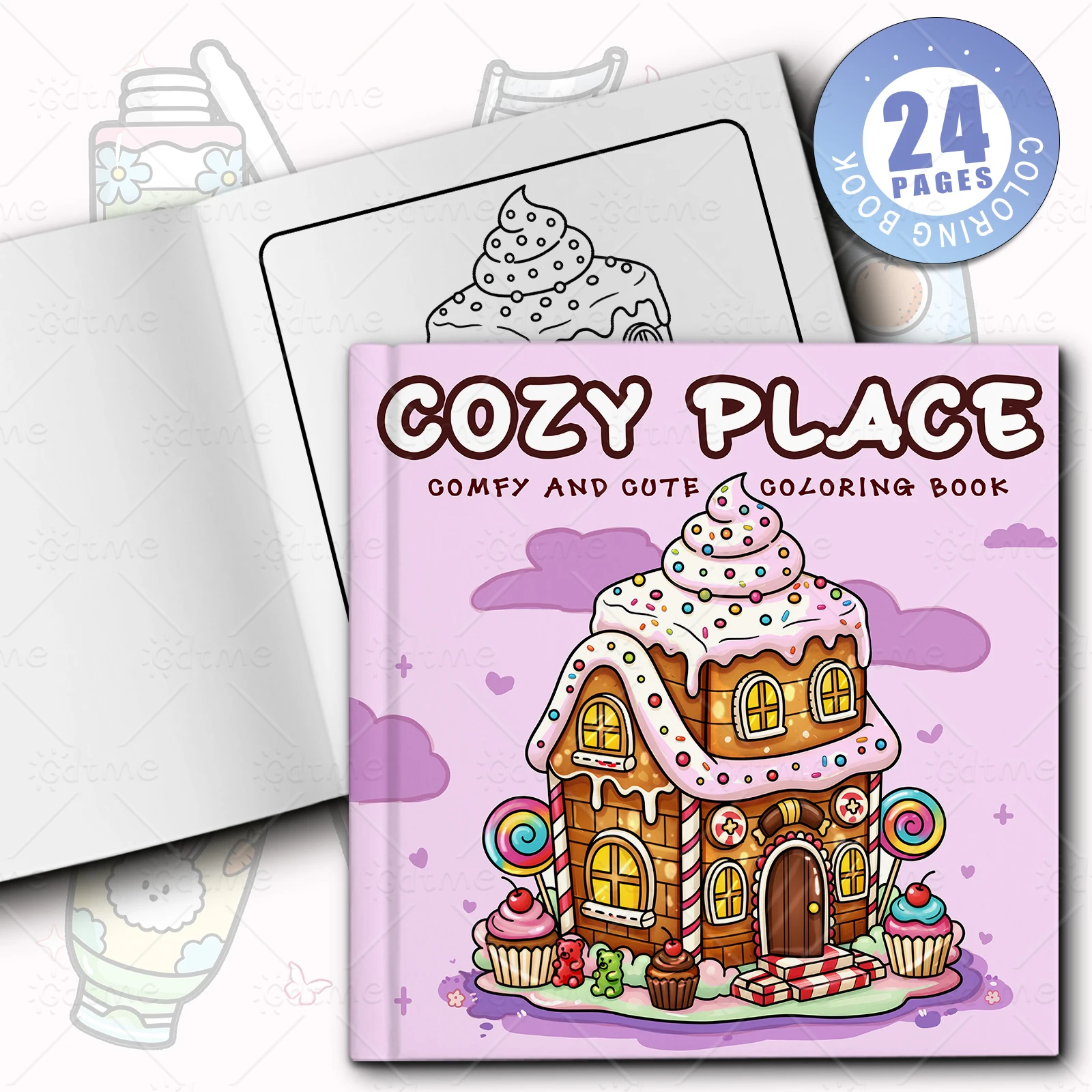 COZY PLAGE  Bold-easy Patterns Coloring Book for Adults Cute Drawing Book Perfect Gift for Party and Birthday ﻿