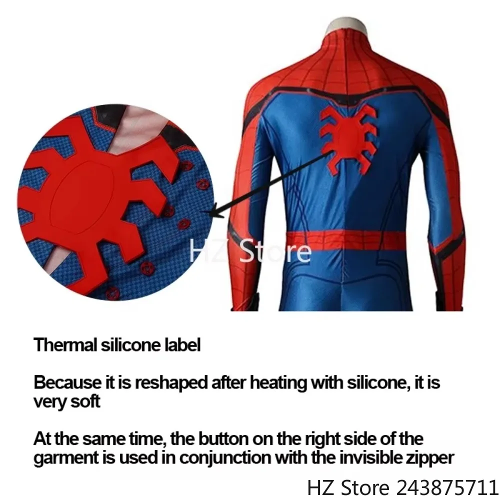 mar-vel スパイダーマン ホームカミング ゼンタイ ジャンプスーツ マスク付き ボディスーツ ハロウィン コスチューム スーツ 男性 女性 誕生日プレゼント