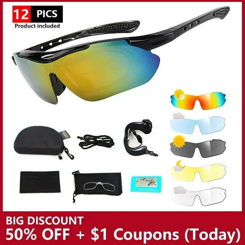 Polarized Sports Cycling Glasses Men Women Sport Road Mtb Mountain Bike Glasses UV400 Bicycle Eyewear Outdoor Eyeglass Sun