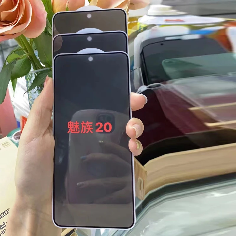 واقيات شاشة الخصوصية ثلاثية الأبعاد لفتح بصمة الإصبع لهاتف Meizu 20 Pro Classic Infinity المضادة للتجسس لزجاج Note 21 Pro
