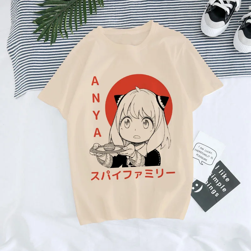 Japanese Anime Spy X Family Anya Forger Graphic Print T Shirt Streetwear Men Women Fashion Short Sleeve Unisex T Shirt Tops