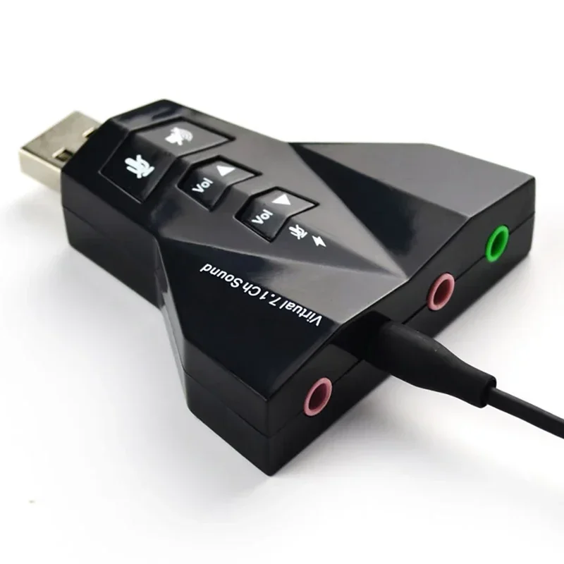 Carte son externe USB 7.1 3D, adaptateur audio, microphone pour touristes, interface de sortie indépendante