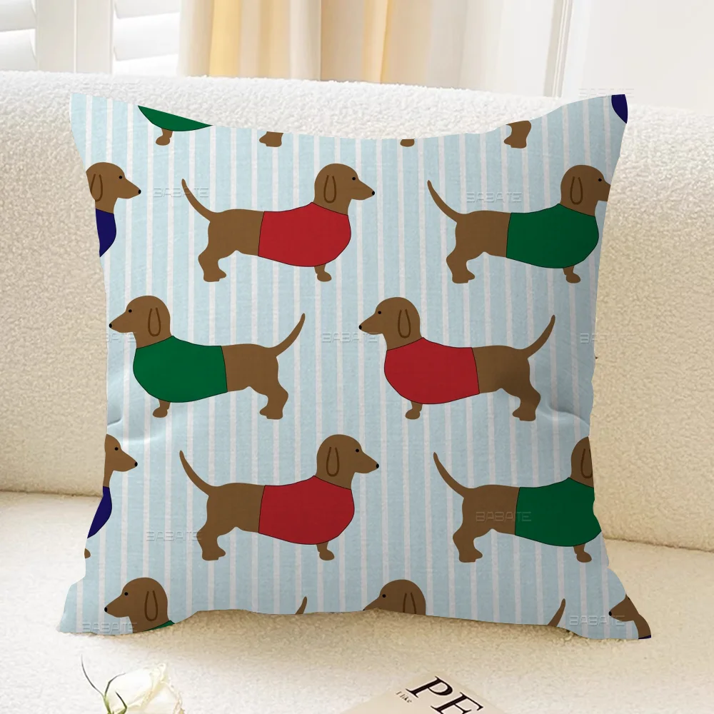 Animals Dogs Dachshund Cushion Cover 30x50 Polyester Sofa Cushions Decorative Throw Pillows Home Decoration Pillowcover