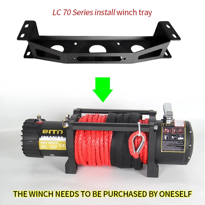 LC70 سلسلة LC75 Lc76 الصلب المصد الأمامي ونش صينية قوس لتثبيت مقطورة ونش تجديد وصلة أجزاء سيارة سحب هوك الملحقات