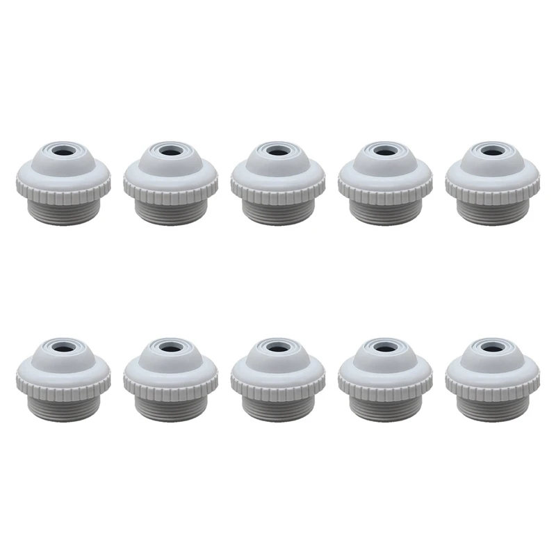 10X Swimming Pool Spa Return Jet Fitting Massage Nozzle Inlet Outlet Bath Tub Nozzle With Adjustable Eyeball Pool Tool