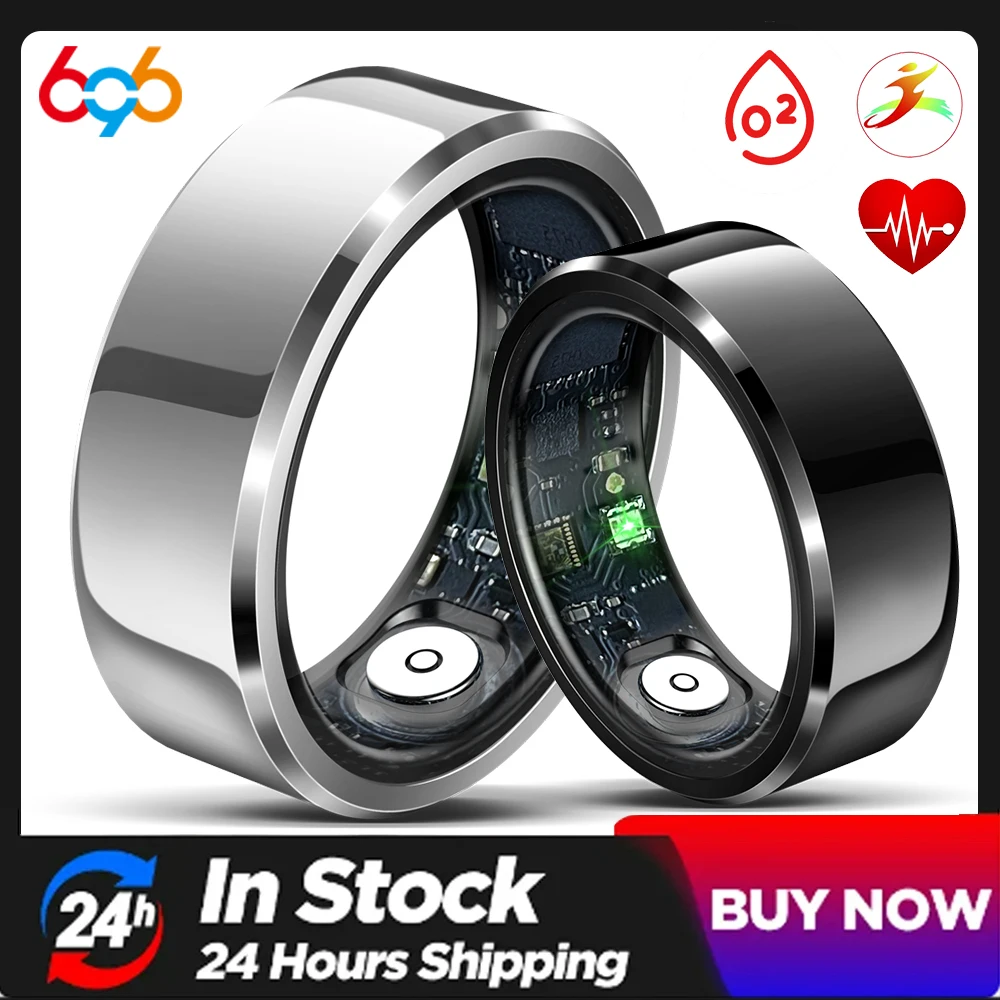 

Smart Ring Heart Rate Blood Oxygen Sleep Health Monitoring Multi Sports Modes Men Women Waterproof Lovers Blue Tooth Smartrings