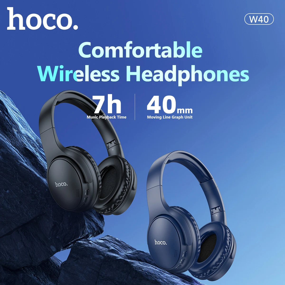 HOCO Wireless Bluetooth Headphone Game Music Sports Headset   Support TF Card AUX Foldable Earphone for Android IOS Mobile Phone