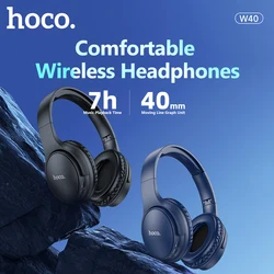 HOCO Беспроводные Bluetooth-наушники Игровая музыка Спортивная гарнитура Поддержка TF-карты AUX Складные наушники для мобильного телефона Android IOS