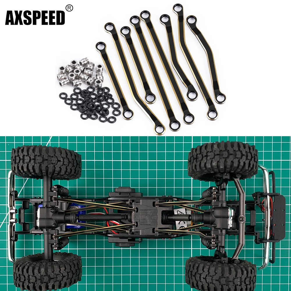 

AXSPEED High Clearance Chassis Links Linkage Rod Set for 1/18 RC Crawler Car TRX4-M K10 F150 Upgrade Parts