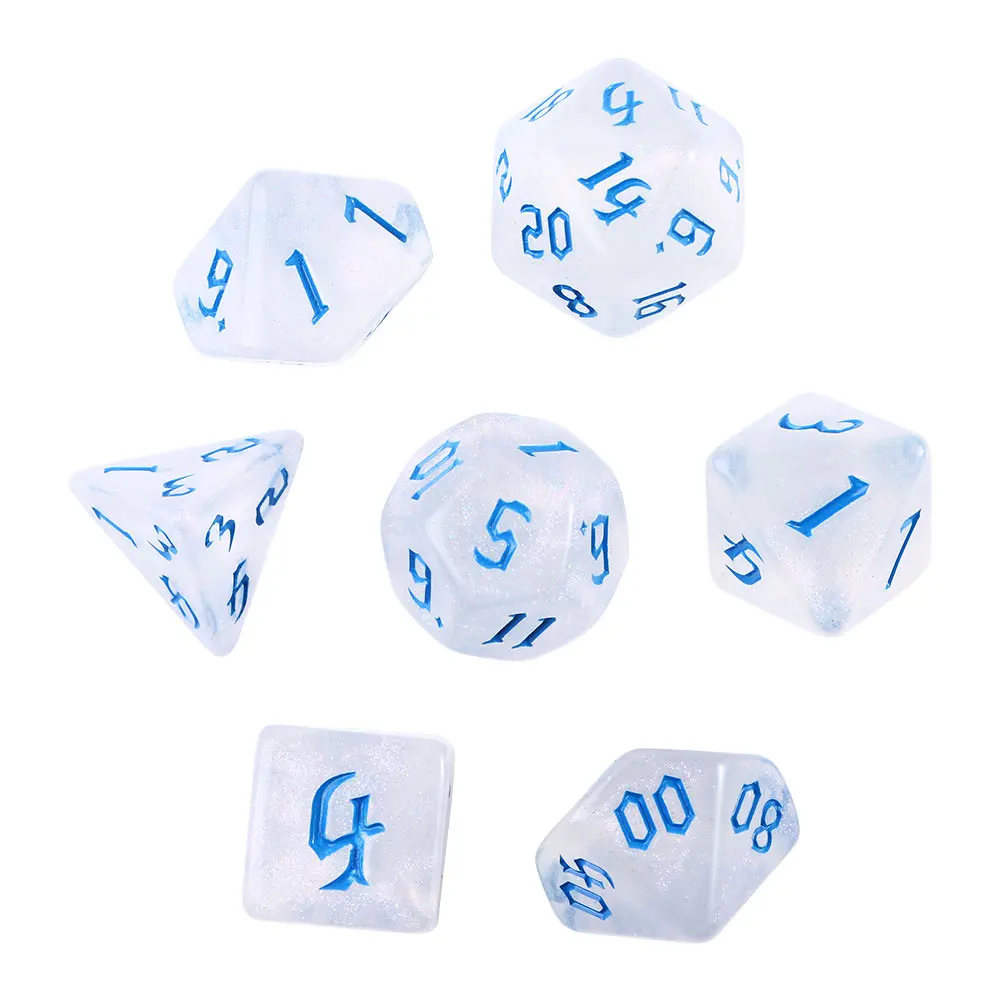 

Набор из 7 многогранных игральных костей для семейных вечеринок и настольных игр, кубики для настольных игр с цифрами, многогранные кубики