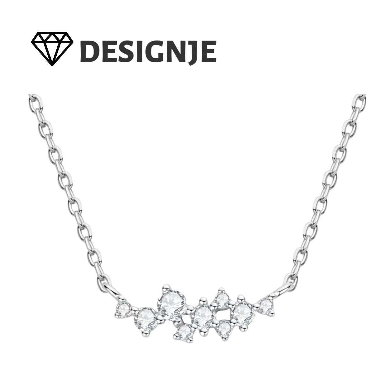 

Luxurious design of the same model as the internet celebrity, Moissanite necklace for women, full of stars, collar chain