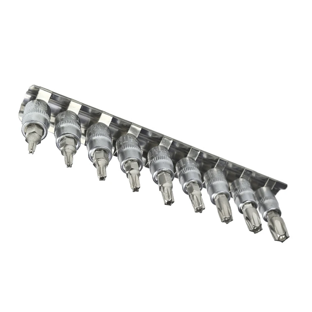 9 teile/satz 5 Punkt Stern Torx-schraubendreher Bit 1/4 Zoll Stick Buchse Pentalobe TS10 TS15 TS20 TS25 TS27 TS30 TS40 TS45 TS50 Hand Werkzeug – Detail 9