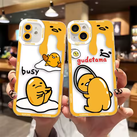 Fashion Hot G-Gudetama Egg Cover Angel Eyes Clear Case For Samsung Galaxy A03 A04 A05 A05S A11 S10 S20 S21 S22 S23 S24 Case Capa