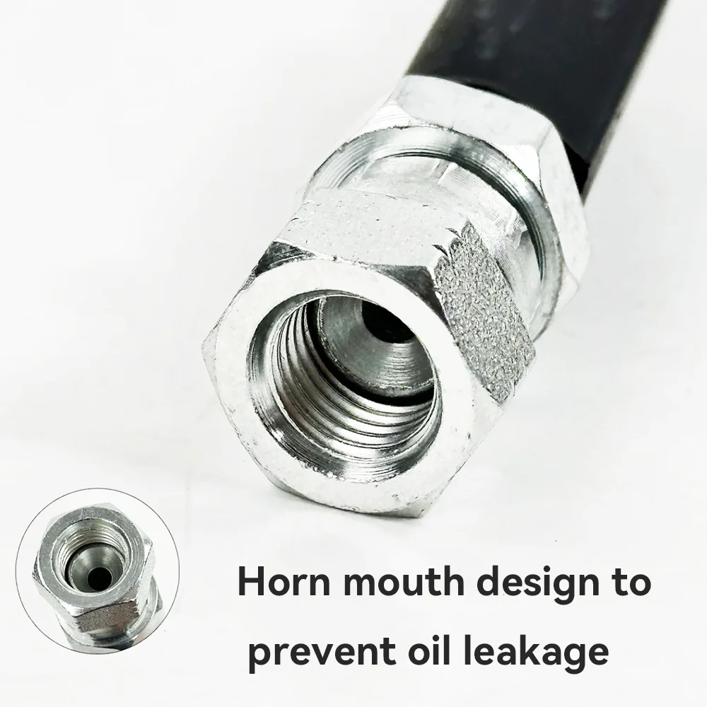 AN4 PTFE Braided Stainless Steel Turbine Oil Supply Pipe Pressurized Turbocharger Oil Return Line 0~90 ° Hose End Cap