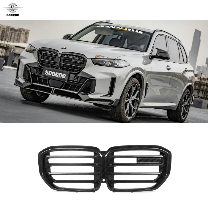 

For BMW X5 G05 Carbon Fiber Front Grill SQ Style Gloss Dry Carbon Grille for BMW X5 G05 X5M 2020+