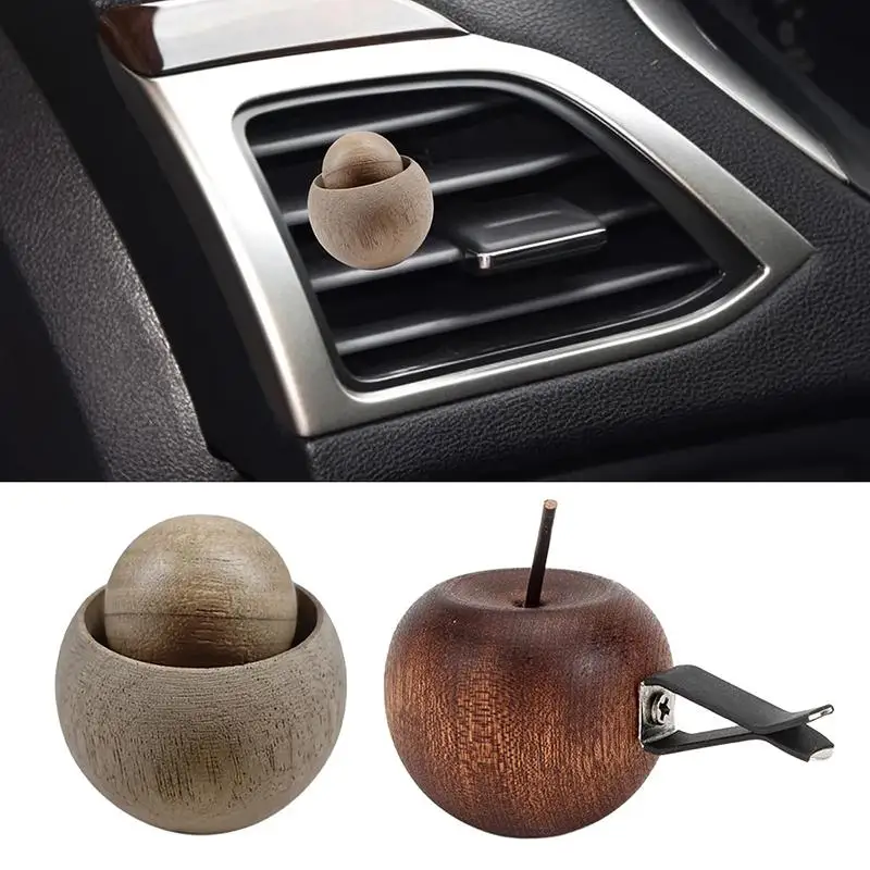 Mini Wooden Fragrance Oil Diffuser Natural Scent Aroma Diffuser For Car Bedroom Living Room Bathroom Air Freshening Accessory