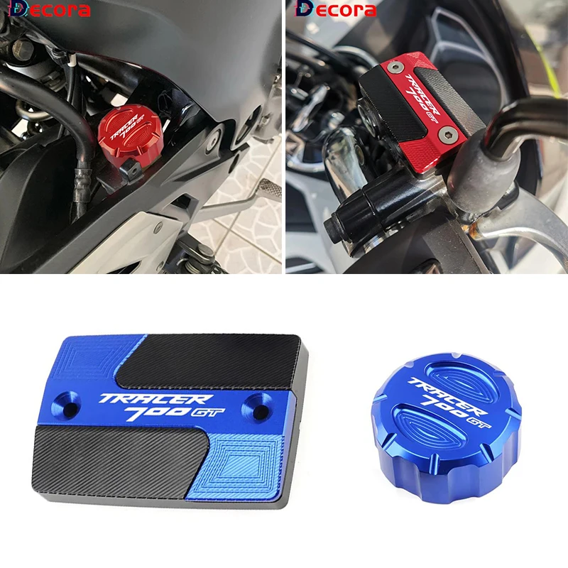

Motorcycle Front & Rear brake Fluid Cylinder Master Reservoir Cover Cap For Yamaha MT07 Tracer 700 2016-2018 TRACER 700GT 2019