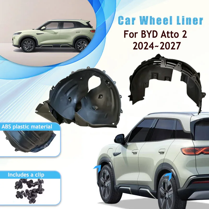 Guardabarros para BYD Atto 2 DM-i Yuan Pro S1 Pro 2024-2027, ABS, Izquierdo y Derecho, Decorativo, Panel Lateral