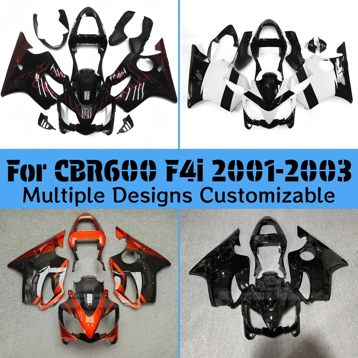 

For Honda CBR600F4i 2001 2002 2003 Aftermarket Parts Fairings CBR 600 F4i 01 02 03 Motorcycle Bodywork Fairing Kit Fit