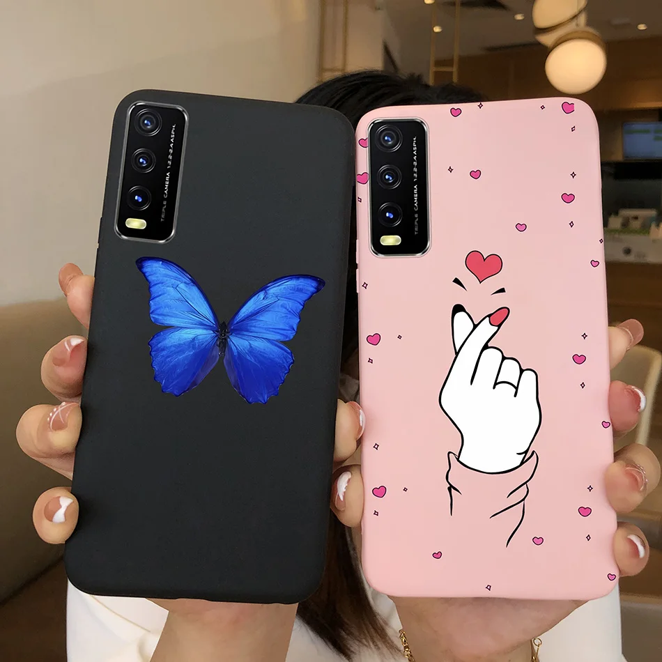 For Vivo Y20 Y20A Y20G Y20i Y20S Case Silicone Fashion Sunflower Heart Dinosaur Back Cover For Vivo Y 20 Y20 A 20 G 20 i 20 S