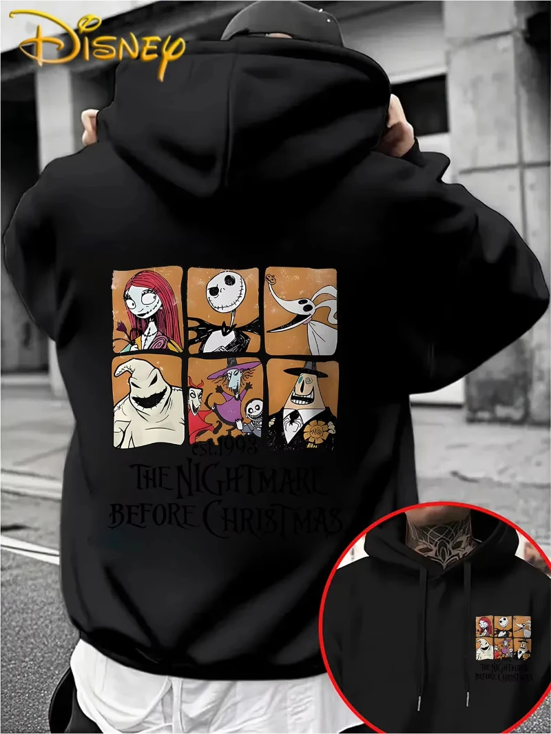 

MINISO Disney Christmas Eve Horror Men Hoodie Autumn Winter Casual Unisex Pullover Sweatshirt Tracksuit Clothing Hoody Oversized