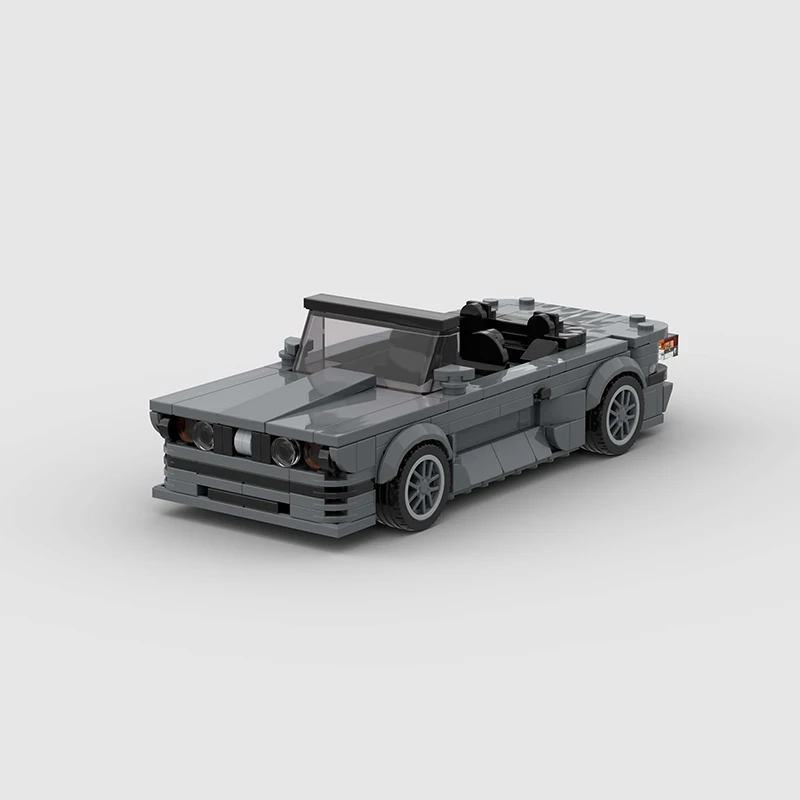 MOC Open Car Speed Champion Racing City Cabriolet M3 E30 Convertible Runabout Vehicle Model Building Blocks Bricks Kid Toys Gift