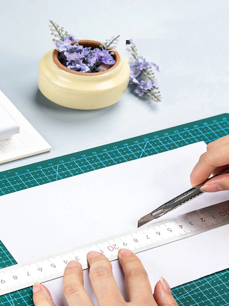 Tappetino da taglio autorigenerante Tagliere a griglia Piastra da taglio in PVC bifacciale 90x60 cm Tampone da taglio a 3 strati per lavori artigianali in tessuto