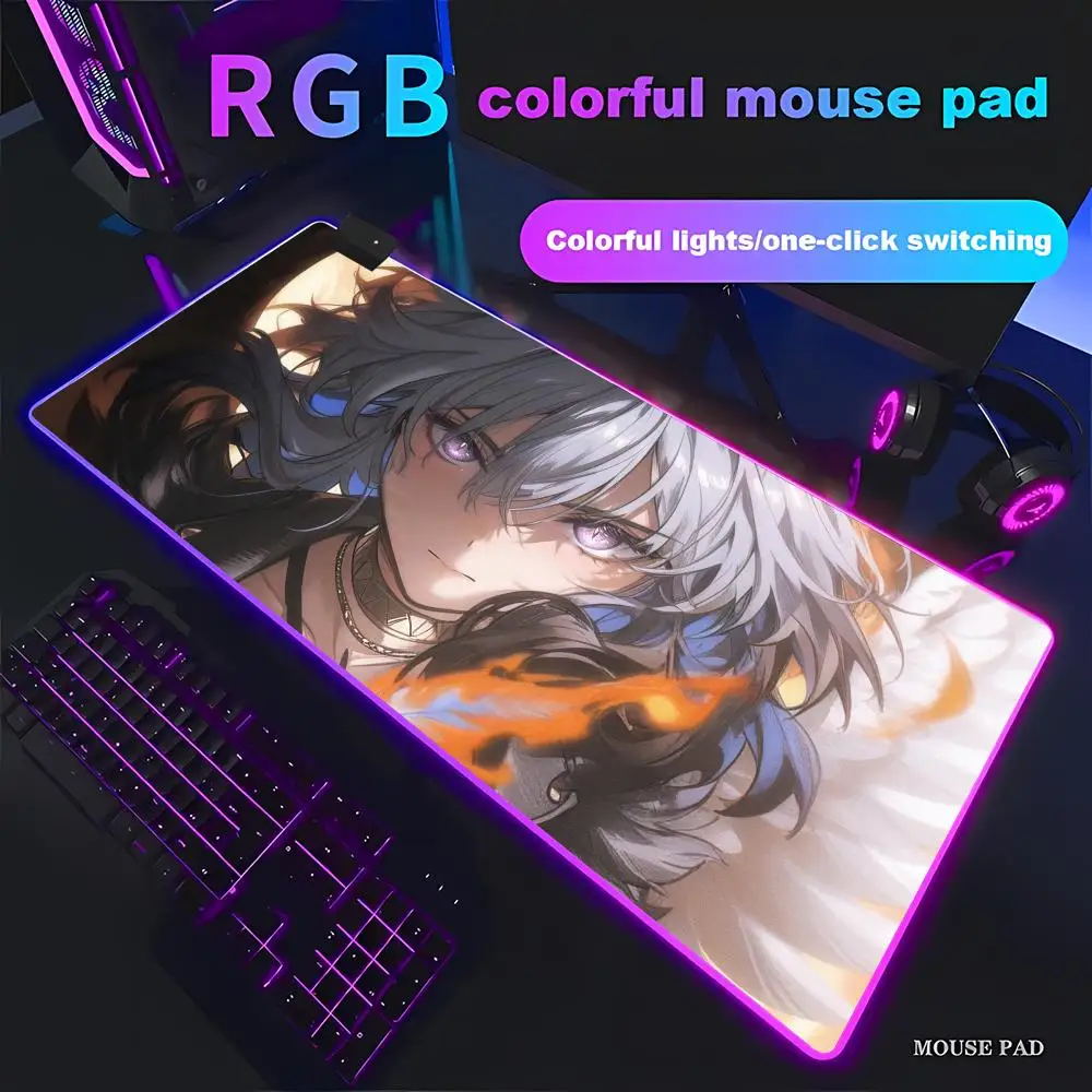 

Galbrena Games Красивый игровой коврик для мыши RGB HD Gamer Большой светодиодный светильник XXL Коврики для мыши ПК Компьютерный коврик Декор для мусора