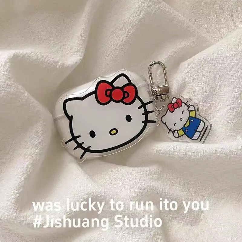 

Sanrio Hello Kitty Earphone Case Apple Wireless Kawaii Bluetooth Earphone Airpods1 2 3 Pro Model Protective Shell Toys Girls