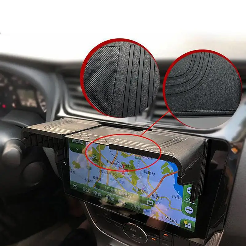 Car GPS Navigator Sunshade Adhesive GPS Navigator Sun Cover Sunlight Protection Block Navigation Accessory Flexible GPS Sunshade