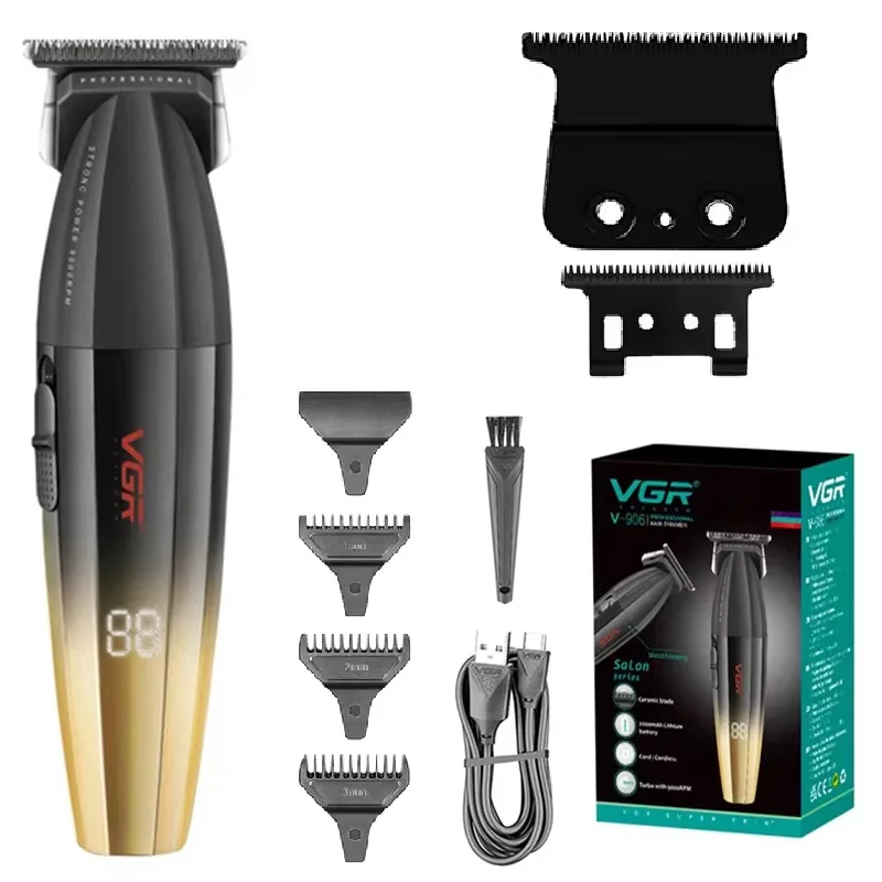 

Original VGR 0mm Blade Metal Professional Hair Trimmer For Men Electric Body Face Beard Clipper Barber Hair Cutting Kit Haircut