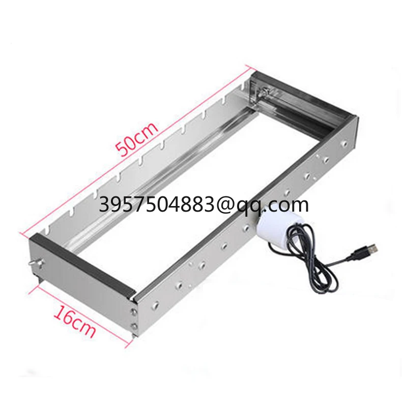 

Stainless Steel Automatic Flipping Barbecue Grill Adjustable Width Tumbling Skewers Machine Outdoor Portable
