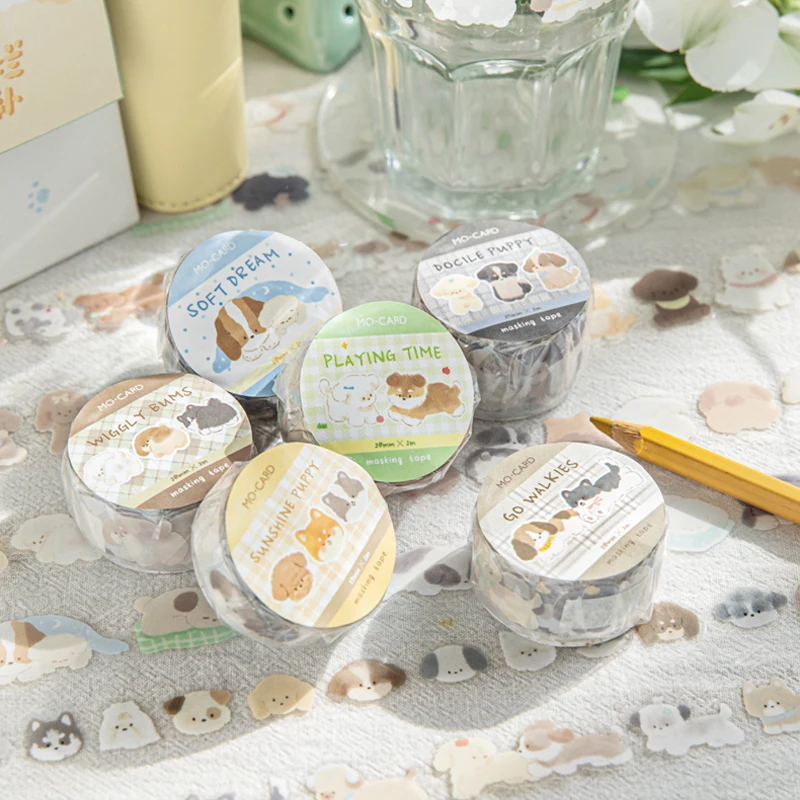 

Набор из 3 рулонов декоративной ленты Mr.Paper PET с наклейками серии «Щенячий отряд», милые собаки, для творчества, планировщиков, скрапбукинга, декора, рукоделия