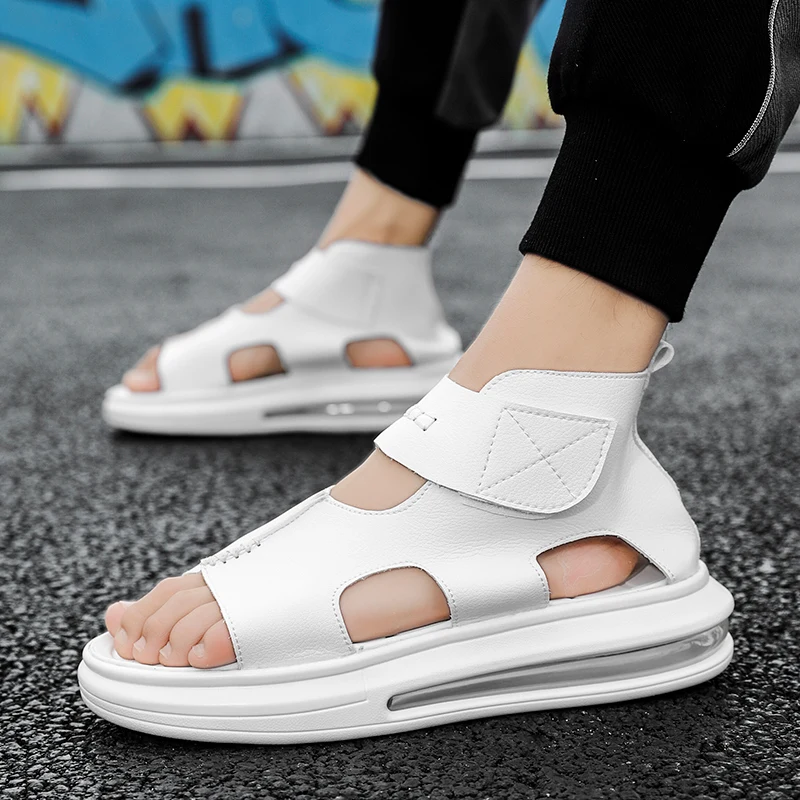 2023 Sandal for Men Summer Designer Shoes Non Slip Sneakers Men\'s Beach Sandals Fashion Air Cushion Mesh Flat Sandalias Hombre