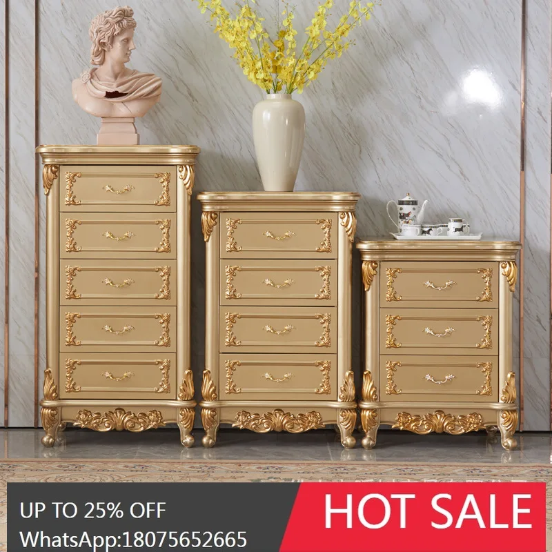 

MJY gold Marble Surface Chest of Drawers Living Room Storage Chest