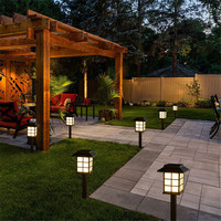 2Pcs Solar LED Pathway Lights Outdoor Walkway Garden Decor Street Lamp for Landscape Yard Patio Wedding Birthday Ramadan Gift