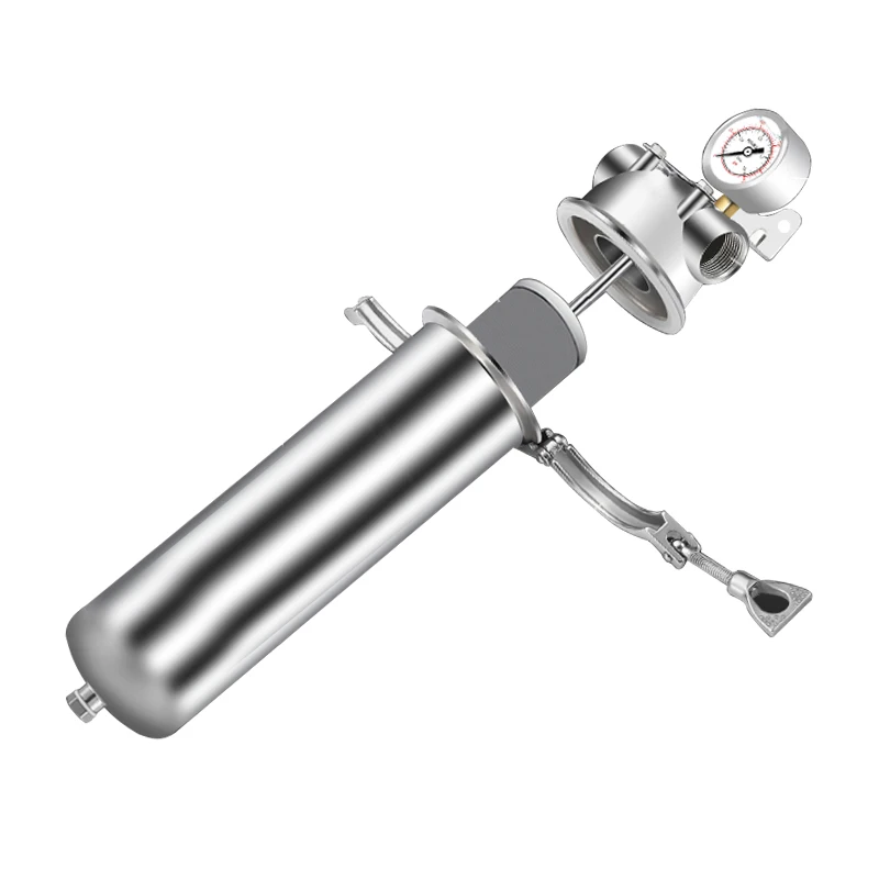 Factory Outlet 10 Ton Stainless Steel Whole House Water Filter 40 Micron Manual Outdoor Wall Mounted Prefilter