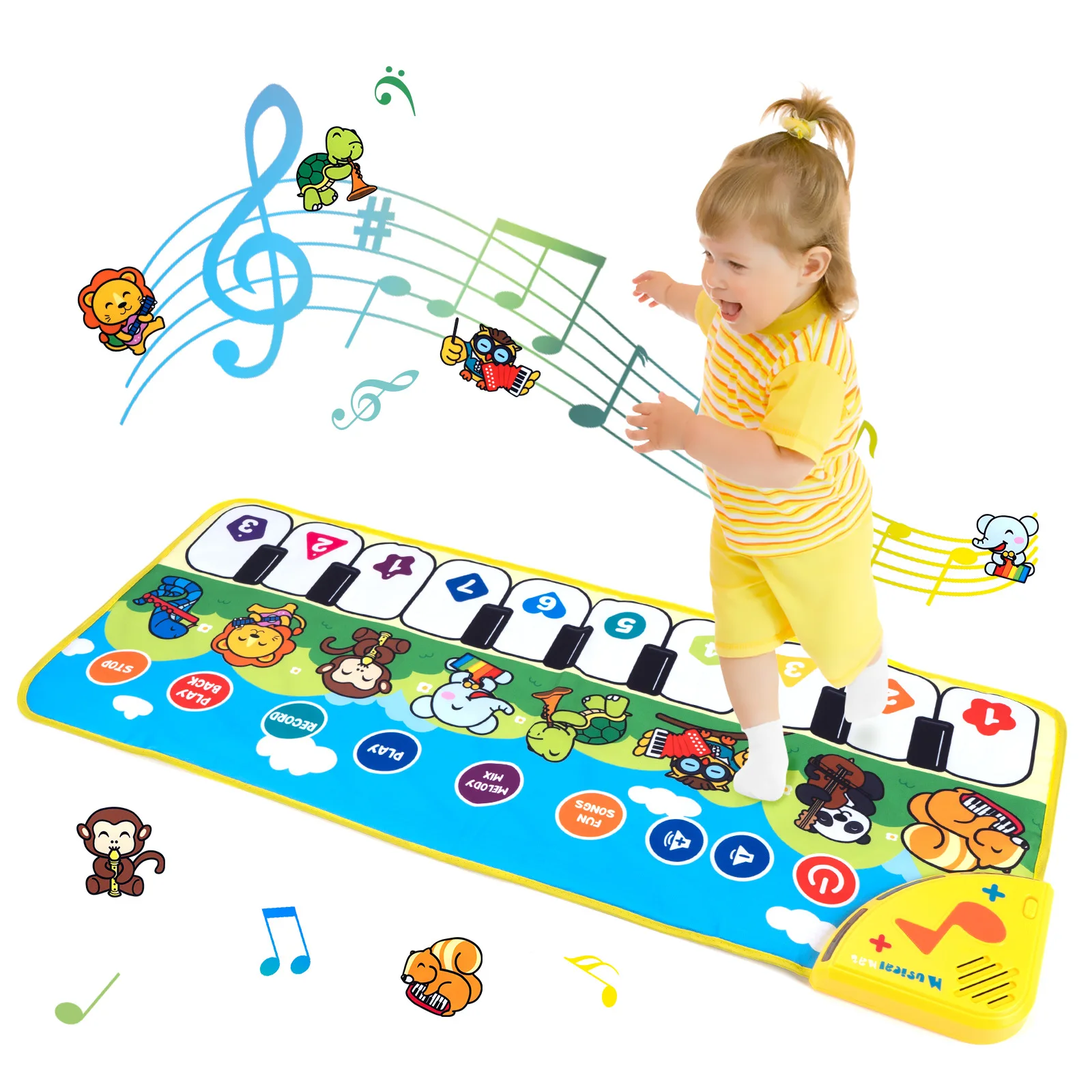 Dancing Blanket Kids Electronic Dance Mat with 9 Levels Kid Indoor Outdoor Party Game Christmas Gifts  Music Educational Toy