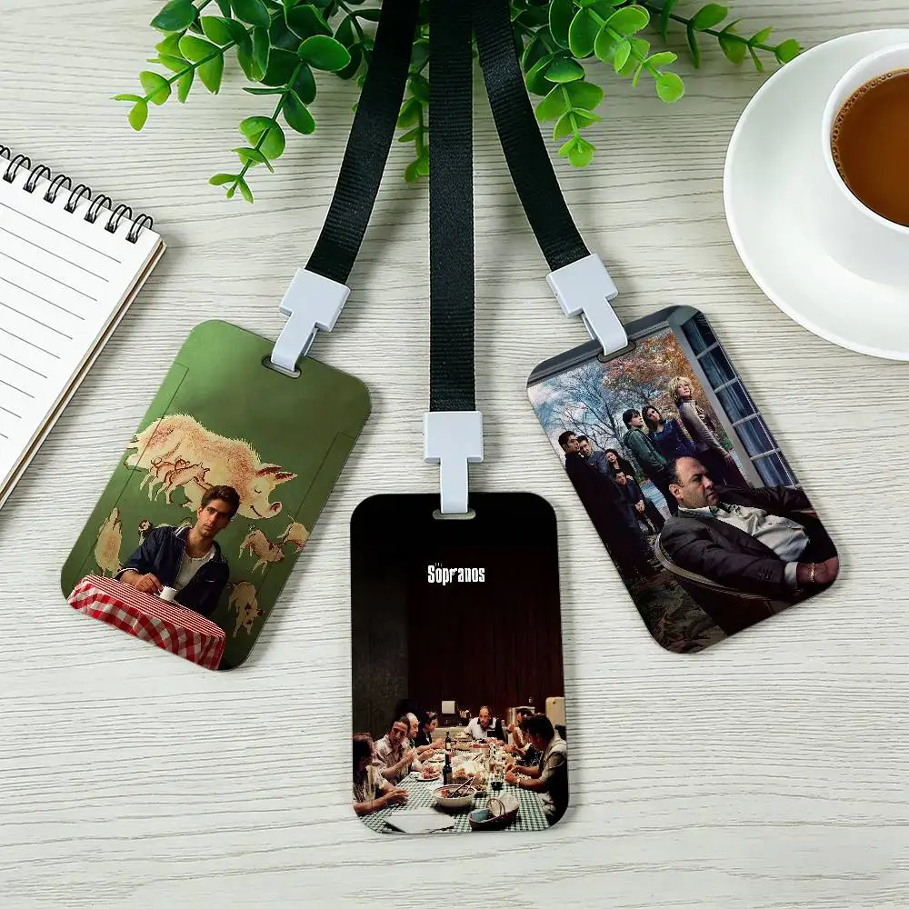 Tv T-The Sopranos Card Holder Employee Card Cover Lanyard Work Business ID Badge Holder Name Tag Cards Case