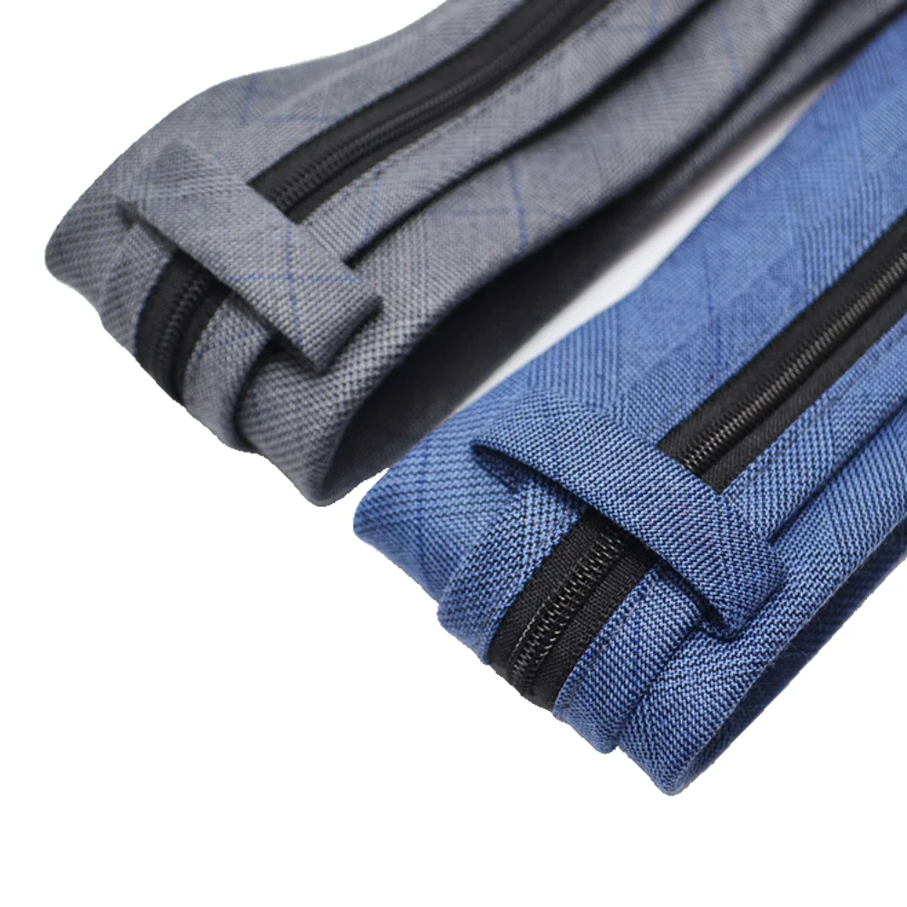 Neue Zipper Männer Krawatten Anzüge Faul Plaid Krawatte Für Hochzeit Überprüfen Krawatte Für Männer Retro Faul Mode Streifen Krawatten Für Frauen Krawatte – Detail 1