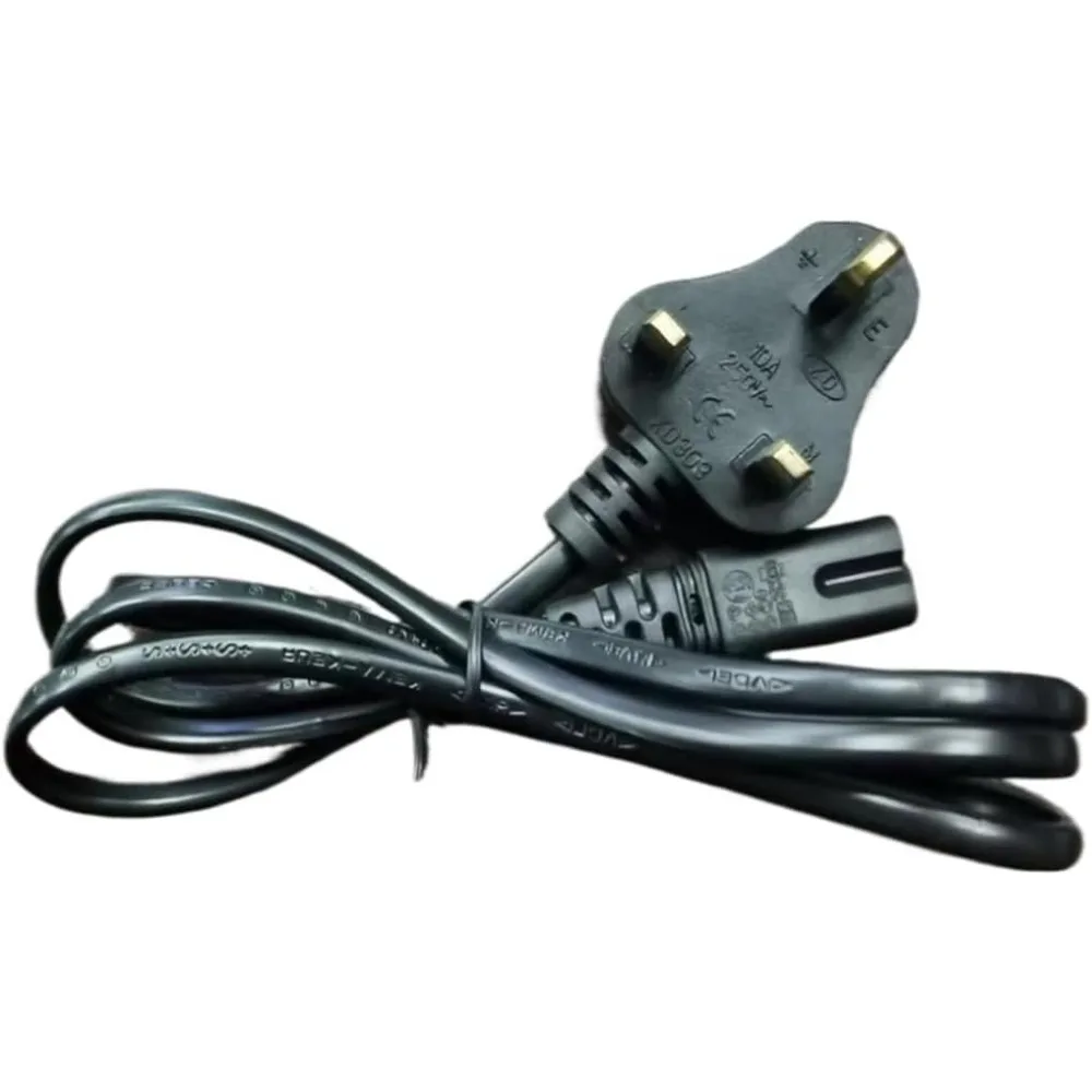

Two-hole Notebook Power Cord 2-hole Power Cord Eight-shaped Power Cord AC Power Cord 1 Meter(Small UK Line )
