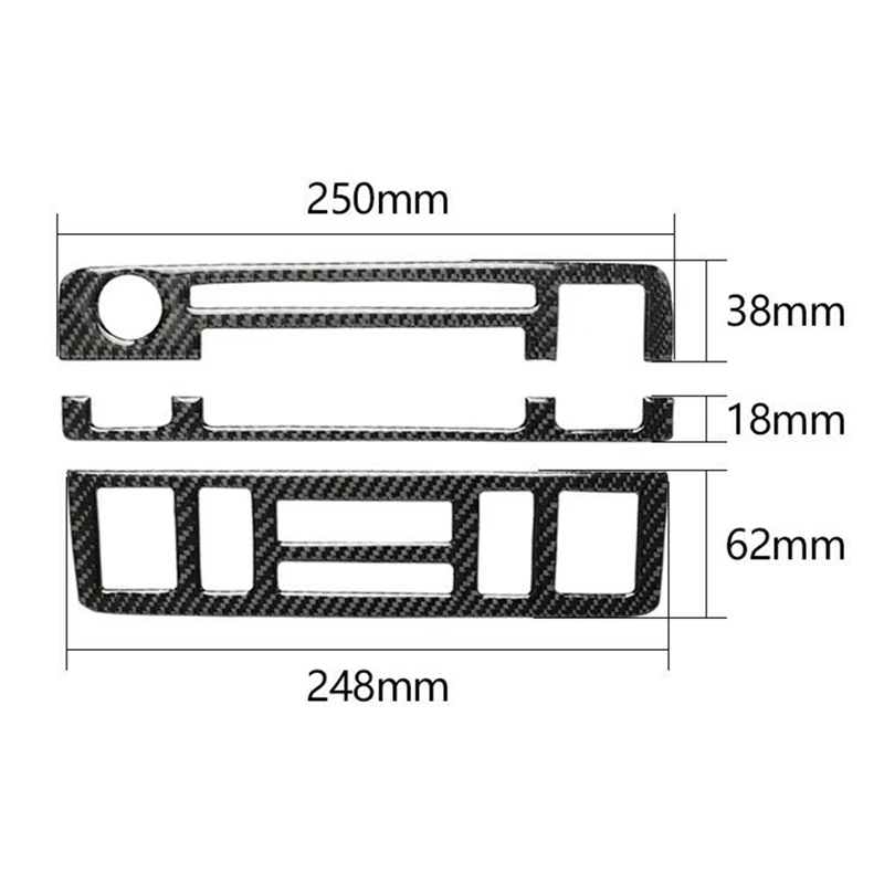 Carbon Fiber Interior Instrument Dashboard Console Gear Box Water Panel Frame Decal Cover For -BMW 3 Series E46 1998-06