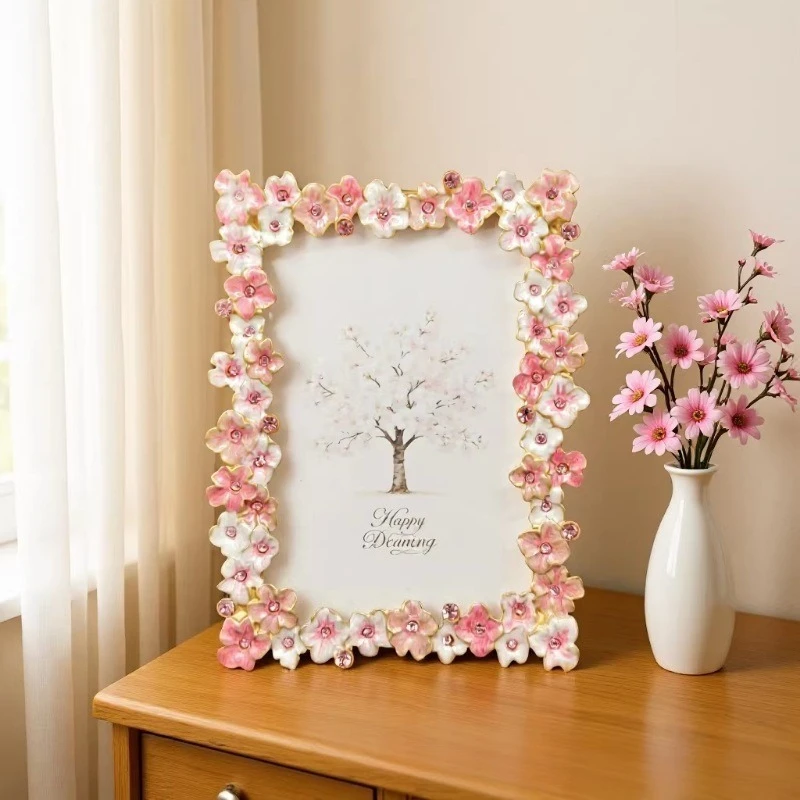 New three-dimensional flower decoration photo frame, desktop table photo frame, home soft decoration gift photo frame