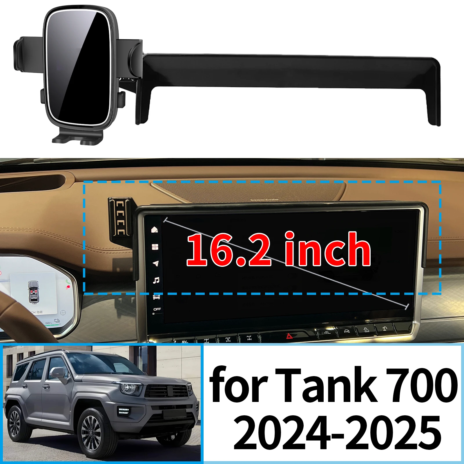 

fit for Tank 700 Tank700 2024 2025 Stable Clip-On Phone Holder​​ Mount Screen Base No Vibration​ Car accessoires