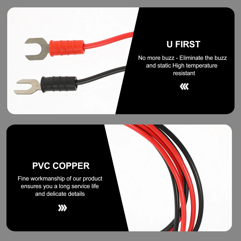 

4Pcs Test Connecting Wire Copper PVC Insulated Leads for Phonograph Turntable Grounding Electricity Demo and