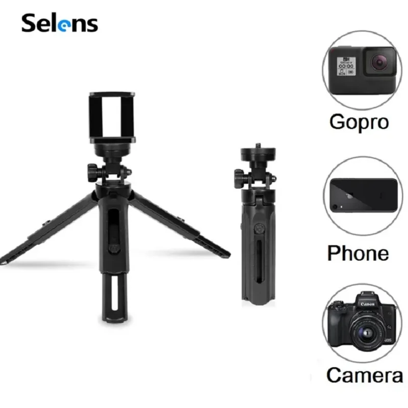 Selens Mini Tripod Stand Folding Portable Phone Tripod Grip Stabilizer for Digital Camera DSLR Video Selfie Camcorder штатив