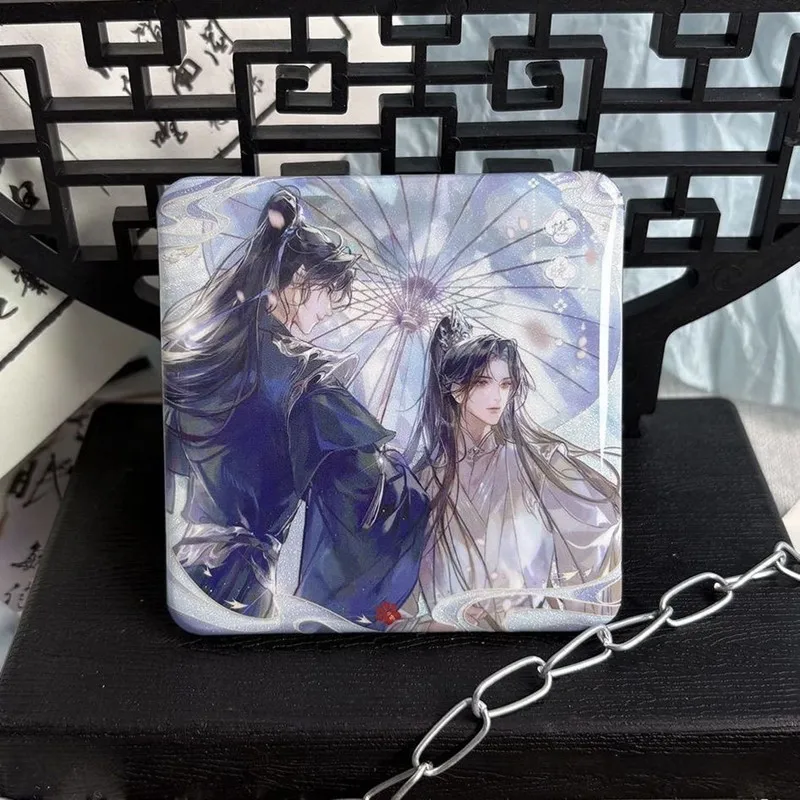 Anime Husky i jego biały kot Shizun Metalowa broszka Chu Wanning Mo Ran Cosplay Kwadratowa przypinka męska damska biżuteria na prezent