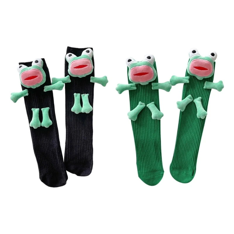 Cartoon Ugly Frogs Socks for Women Girls Casual Cosplay Novelty Funny Socks Dropshipping