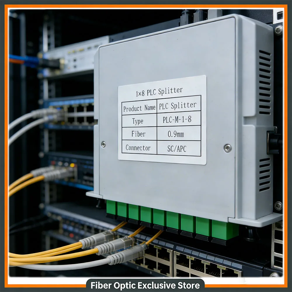 Inserted Fiber Optic Splitter PLC Box Plug-in Optical Coupler Splitter SC APC 1*2 1*4 1*8 1*16 1*32 Optical Coupler Splitter FTT