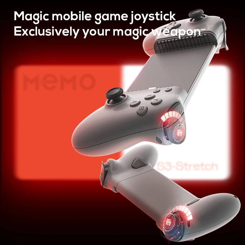 New MEMO Bilateral Stretch Handle S3, available for mobile phones and tablets. Type-C wireless dual-mode connection